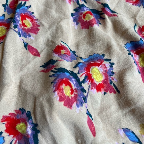 Matilda Jane Kaia Tan Floral Boho Lace Detail Peasant blouse shirt Size M - Picture 6 of 10